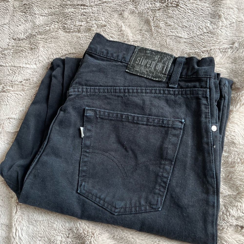 Levi's SilverTab Men's 38x32 Loose Black Cotton Denim Jeans USA Made